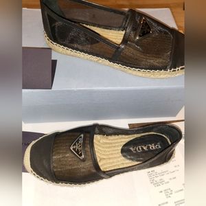 Authentic Prada Logo Espadrilles Size 7 US / 37!!